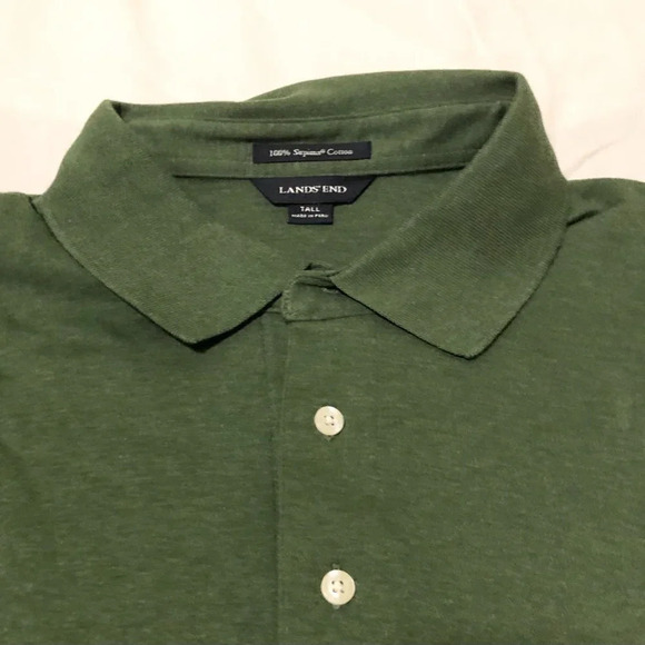 Lands End Mens Long Sleeve Polo Size 2XL  Tall - Picture 2 of 16